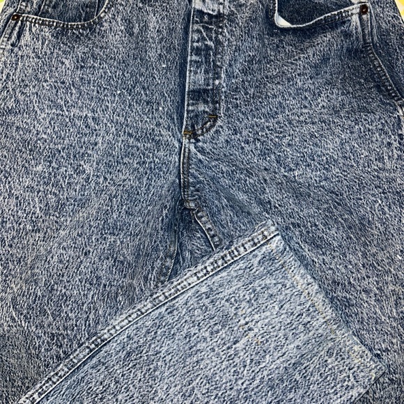 Vintage LEE Rigid Denim Unisex Paint Workwear Blue UNION MADE Jeans HEMMED